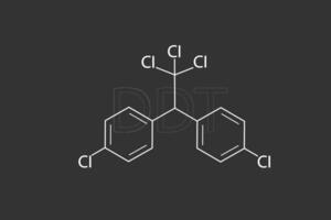 DDT molecular skeletal chemical formula vector