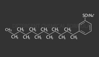 detergente molecular esquelético químico fórmula vector