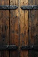AI generated Wooden old background or texture photo