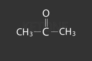 Ketone molecular skeletal chemical formula vector