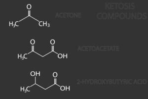 Ketosis compounds molecular skeletal chemical formula vector