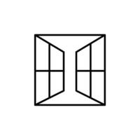 Window Minimalistic Outline Icon for Shops and Stores. Suitable for books, stores, shops. Editable stroke in minimalistic outline style. Symbol for design vector