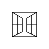 Window Minimalistic Outline Icon for Shops and Stores. Suitable for books, stores, shops. Editable stroke in minimalistic outline style. Symbol for design vector