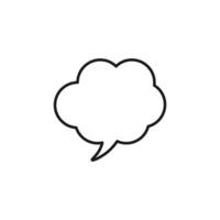 Speech Bubble Vector Symbol for Advertisement. Suitable for books, stores, shops. Editable stroke in minimalistic outline style. Symbol for design