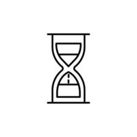 Hourglass Vector Symbol for Stores and Shops. Suitable for books, stores, shops. Editable stroke in minimalistic outline style. Symbol for design