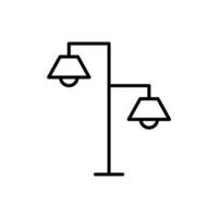 Street Lamp Modern Line Icon. Perfect for design, infographics, web sites, apps. vector