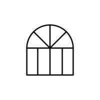 Window Vector Symbol. Suitable for books, stores, shops. Editable stroke in minimalistic outline style. Symbol for design