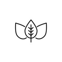 Leaf Minimalistic Outline Icon for Shops and Stores. Suitable for books, stores, shops. Editable stroke in minimalistic outline style. Symbol for design vector