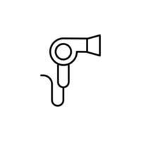 Hairdryer Minimalistic Outline Icon for Shops and Stores. Suitable for books, stores, shops. Editable stroke in minimalistic outline style. Symbol for design vector