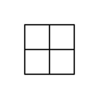 Window Minimalistic Vector Black and White Icon. Vector Illustration for web sites, apps, design, banners and other purposes