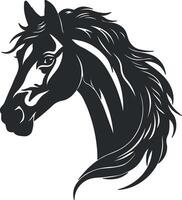 black silhouette of a horse without background vector