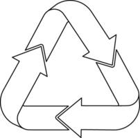 icono de símbolo de reciclaje vector