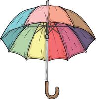 colored umbrella vector without background