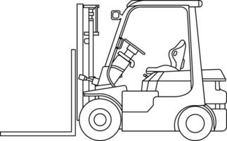 forklift no background vector