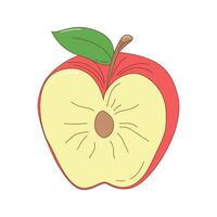 Hand drawn apple fruit vector illustration. Creative hand drawn fruit vector element design