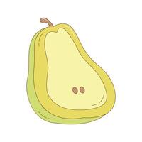 Hand drawn pear fruit vector illustration. Creative hand drawn fruit vector element design