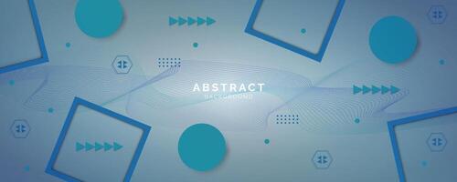 Futuristic light blue abstract background with lines and shadow, geometric shape overlap layers, graphic pattern banner template design vector