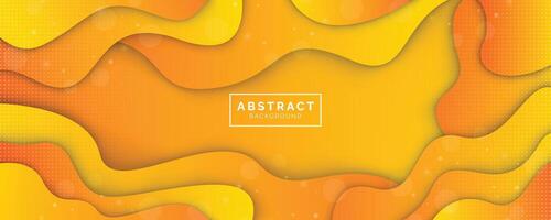 Abstract backdrop modern gradient orange and yellow colour liquid shape background, template for website, banner art, poster design, wallpaper, vector illustration