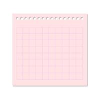 Square Grid Spiral Notebook Page Icon vector