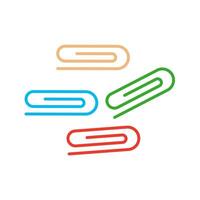 Paper Clip Icon Set Vector Illustration