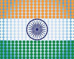 Indian Flag With Polka Dot Pattern vector