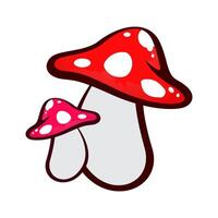 Cartoon Mushroom Icon Vector Illustration