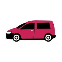 Pink Van Icon Vector Illustration