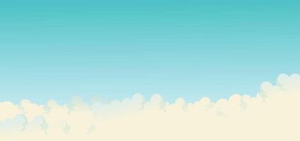 White Cloud On Blue Sky Vector Illustration