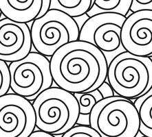Black And White Hand Drawn Swirl Pattern Vector Illustration