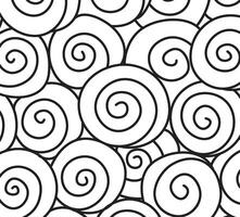 Black And White Hand Drawn Swirl Pattern Vector Illustration