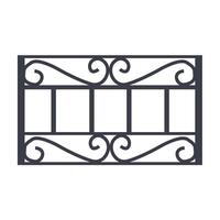 Wrought Iron Balcony Railing Icon vector