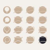 Set of speech bubble icons. Vector illustration. Set of empty speech bubbles.