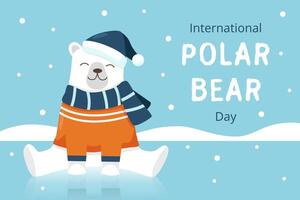 International Polar Bear Day background vector