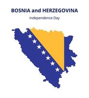 Bosnia and Herzegovina Independence Day background. Territory of country in flag colors. vector