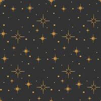 Seamless background with gold stars. pattern. Wrapping paper. vector