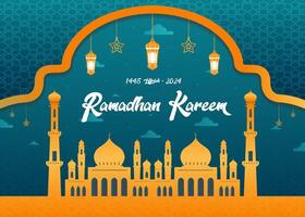 Gradient Ramadan Kareem Background for Vibrant and Elegant Designs vector