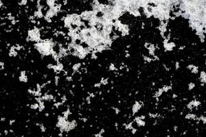 Snowfall on a black background. a design element. Snow background photo