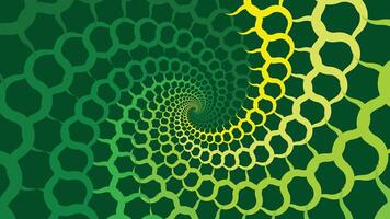 Abstract spiral green color shading minimalist vortex style background. vector