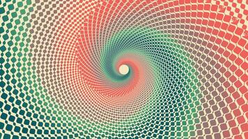 Abstract spiral spinning vortex minimalist retro color background. vector