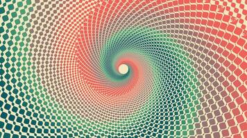 Abstract spiral spinning vortex minimalist retro color background. vector