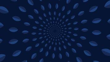 Abstract spiral dotted vortex style creative dark blue background. vector