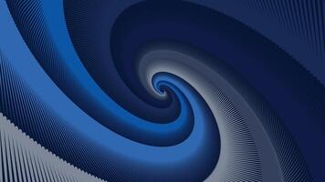 Abstract spiral dotted vortex style creative dark blue background. vector