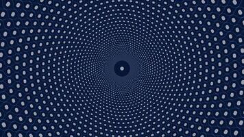 Abstract spiral dotted vortex style creative dark blue background. vector