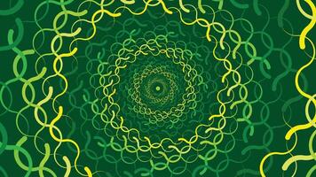 Abstract spiral green color shading minimalist vortex style background. vector