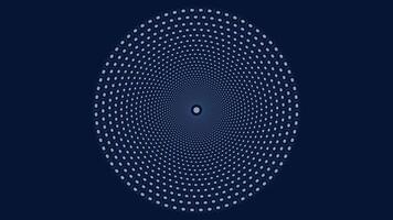 Abstract spiral dotted vortex style creative dark blue background. vector