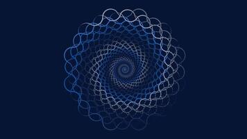 Abstract spiral dotted net line round vortex background vector