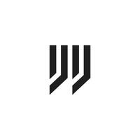 resumen futurista letra w logo vector