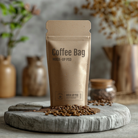 AI generated Coffee bag mockup psd