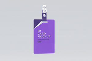 id card mockup front view psd