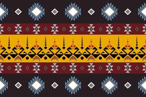 Geometric seamless ethnic pattern. Geometric ethnic pattern can be used in fabric design for clothes, wrapping, textile, embroidery, carpet, tribal pattern vector
